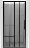 Mexen Rox uși de duș glisante stânga 120 cm, grilaj negru, negru - 8C2-120-000-70-77-L