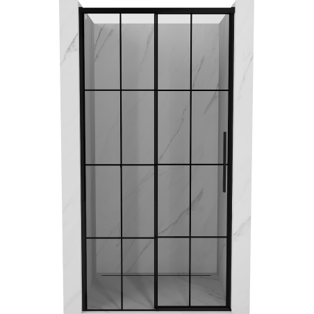 Mexen Rox uși de duș glisante stânga 135 cm, grilaj negru, negru - 8C2-135-000-70-77-L