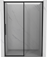 Mexen Rox uși de duș glisante dreapta 140 cm, ramă neagră, negru - 8C2-140-000-70-70-P