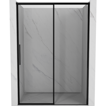 Mexen Rox uși de duș culisante dreapta 145 cm, cadru negru, negre - 8C2-145-000-70-70-P