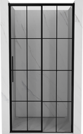 Mexen Rox uși de duș glisante dreapta 135 cm, grilaj negru, negru - 8C2-135-000-70-77-P