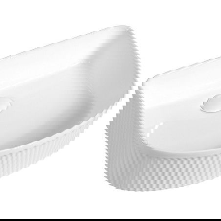 Mexen Grovo pultba épített bordázott mosdókagyló 41 x 36 cm, fehér - 22304200