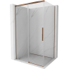 Mexen Rox cabină de duș glisantă 145 x 95 cm, transparentă, aur roz - 8C2-145-095-60-00
