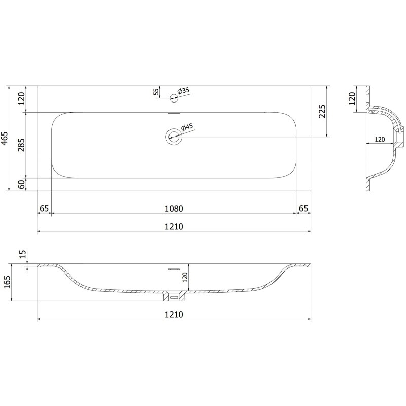 Mexen Orio dulap de baie 120 cm cu chiuvetă Vela, 1 sertar, negru lucios/negru mat - 91A10-12023-1-BF70-W23M71
