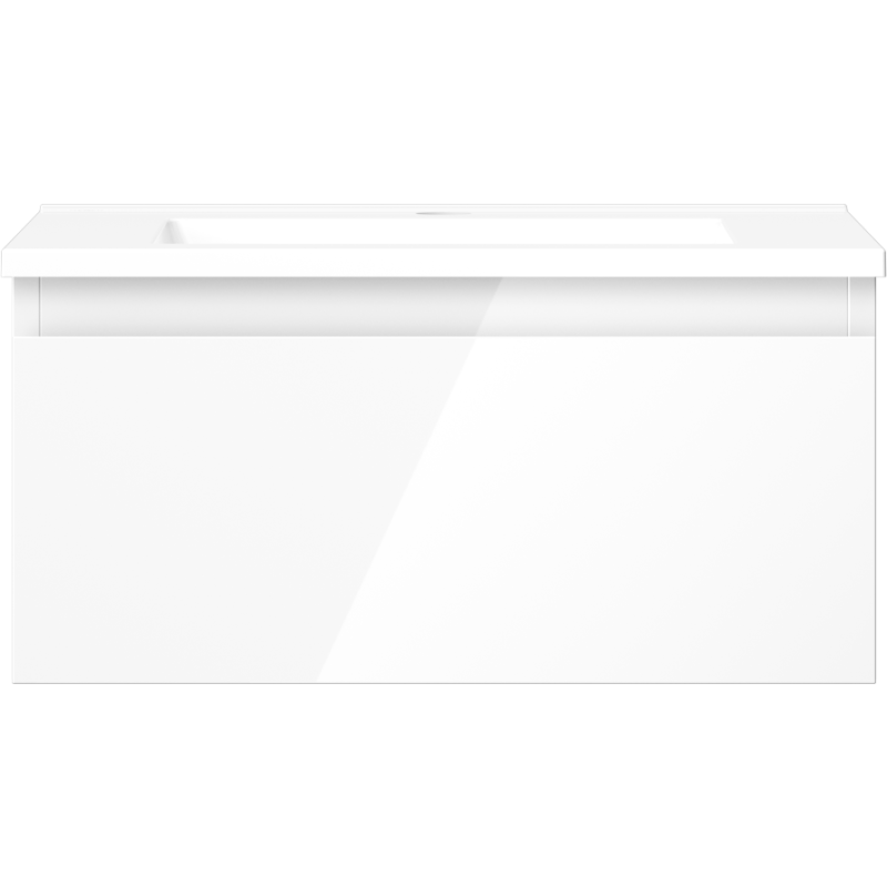 Mexen Orio dulap de baie 50 cm cu lavoar Otis, 1 sertar, alb lucios - 91A10-05023-1-BF00-W18M00