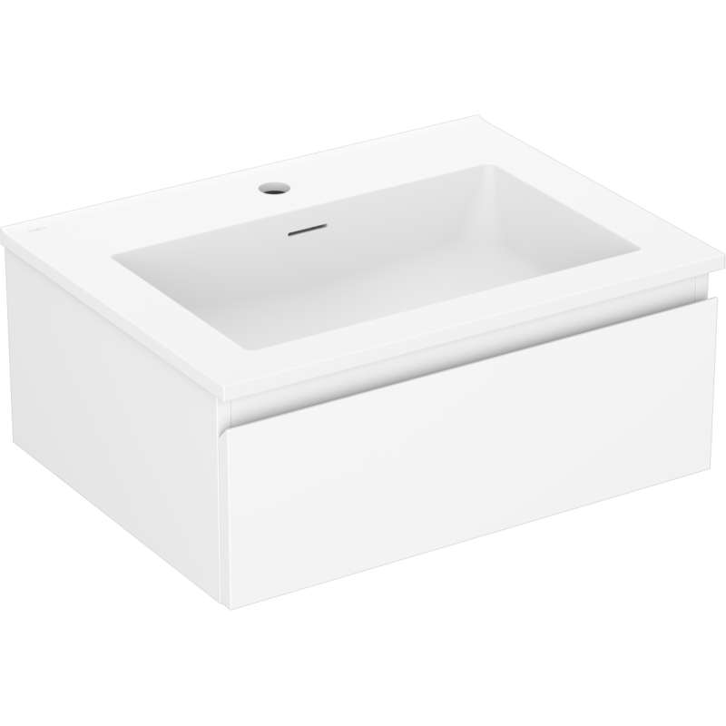 Mexen Orio fürdőszobai szekrény 60 cm mosdóval Otis, 1 fiók, fehér matt - 91A10-06023-1-BF01-W18M01