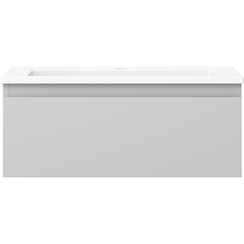 Mexen Orio 60 cm-es fürdőszobai szekrény Otis mosdóval, 1 fiók, szürke matt/fehér matt - 91A10-06023-1-BF62-W18M01