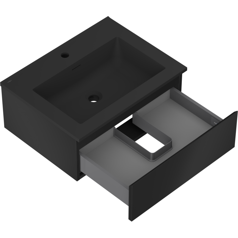 Mexen Orio dulap baie 60 cm cu lavoar Otis, 1 sertar, negru mat - 91A10-06023-1-BF71-W18M71