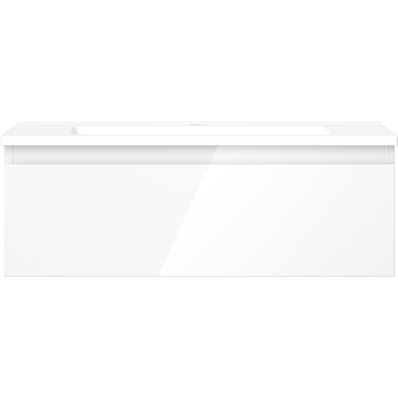 Mexen Orio dulap baie 70 cm cu lavoar Otis, 1 sertar, alb lucios - 91A10-07023-1-BF00-W18M00