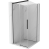 Cabina de duș Mexen Rox cu uși glisante 90 x 90 cm, transparentă, neagră - 8C2-090-090-70-00