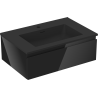 Mexen Orio dulap baie 70 cm cu chiuvetă Otis, 1 sertar, negru lucios/negru mat - 91A10-07023-1-BF70-W18M71