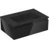 Mexen Orio dulap baie 70 cm cu lavoar Otis, 1 sertar, negru lucios/negru mat - 91A10-07023-1-BF70-W18M71