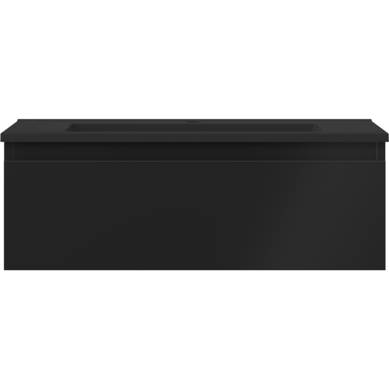 Mexen Orio 70 cm-es fürdőszobaszekrény Otis mosdóval, 1 fiók, fekete matt - 91A10-07023-1-BF71-W18M71