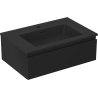 Dulap Mexen Orio pentru baie 70 cm cu chiuvetă Otis, 1 sertar, negru mat - 91A10-07023-1-BF71-W18M71