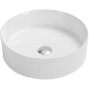 Mexen Grovo lavoar de blat cu caneluri 35 x 35 cm, alb - 22303500