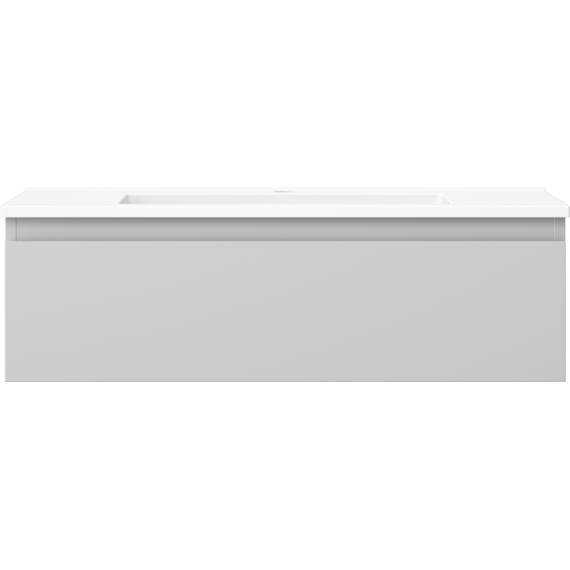 Mexen Orio 80 cm-es fürdőszobai szekrény Otis mosdóval, 1 fiók, szürke matt/fehér matt - 91A10-08023-1-BF62-W18M01