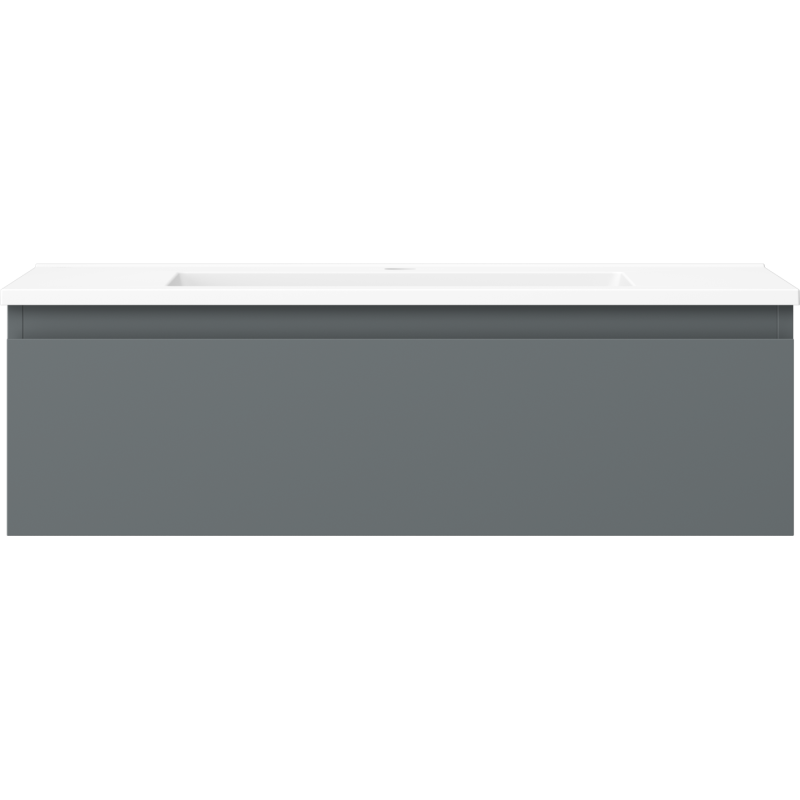 Mexen Orio fürdőszobai szekrény 80 cm mosdóval Otis, 1 fiók, grafit matt/fehér matt - 91A10-08023-1-BF66-W18M01