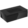 Dulap baie Mexen Orio 80 cm cu lavoar Otis, 1 sertar, negru lucios/negru mat - 91A10-08023-1-BF70-W18M71