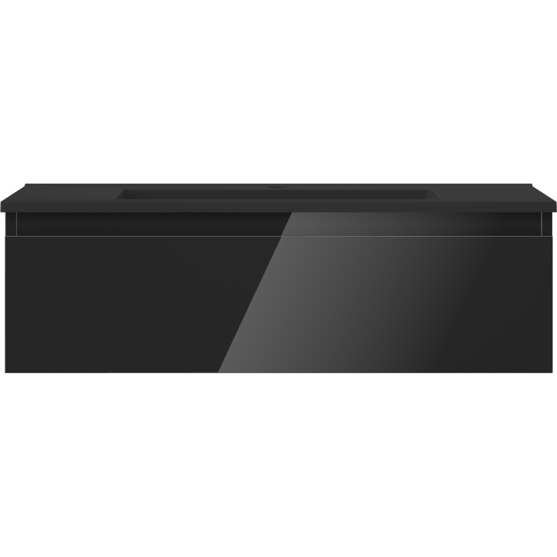 Mexen Orio dulap baie 80 cm cu lavoar Otis, 1 sertar, negru lucios/negru mat - 91A10-08023-1-BF70-W18M71