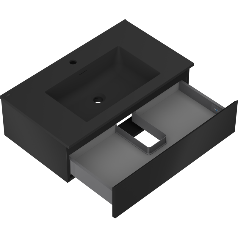 Mexen Orio dulap baie 80 cm cu lavoar Otis, 1 sertar, negru mat - 91A10-08023-1-BF71-W18M71