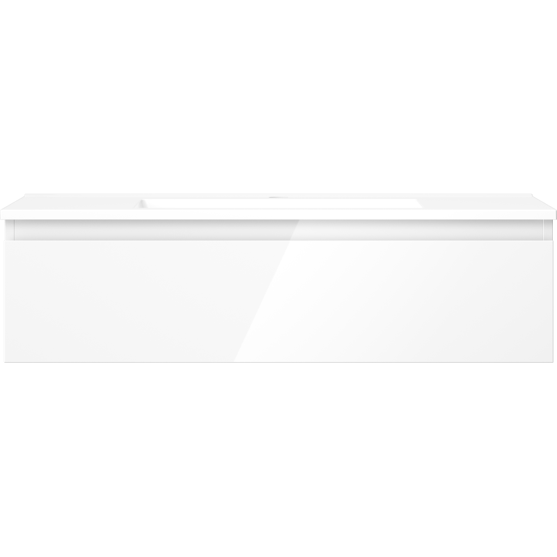 Mexen Orio dulap baie 90 cm cu lavoar Otis, 1 sertar, alb lucios - 91A10-09023-1-BF00-W18M00