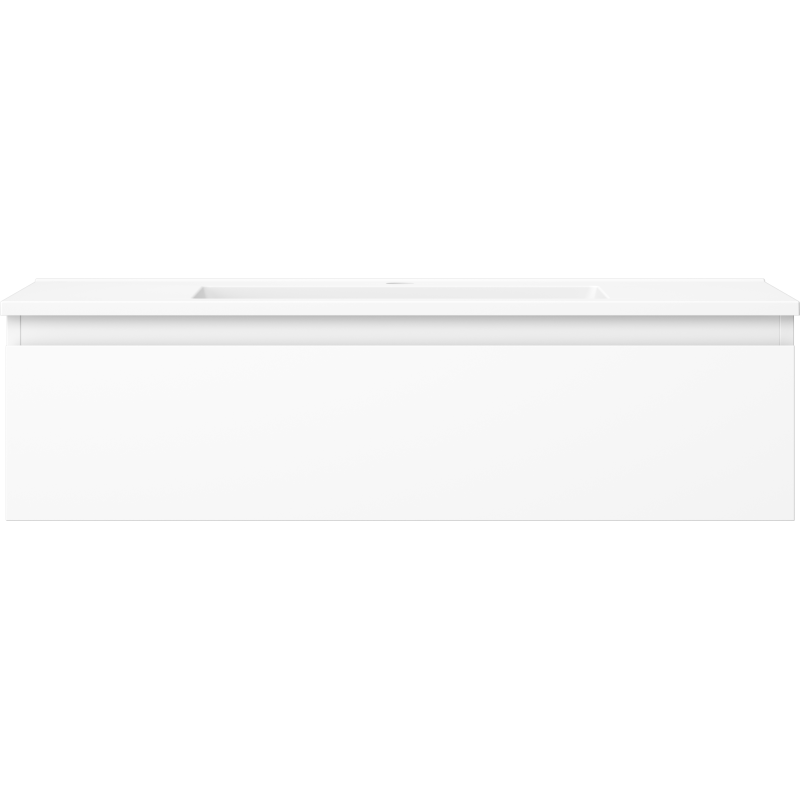 Mexen Orio fürdőszobai szekrény 90 cm mosdóval Otis, 1 fiók, fehér matt - 91A10-09023-1-BF01-W18M01