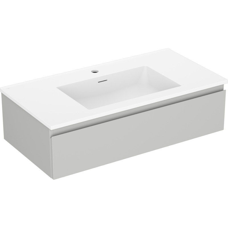 Mexen Orio dulap de baie 90 cm cu chiuvetă Otis, 1 sertar, gri mat/alb mat - 91A10-09023-1-BF62-W18M01