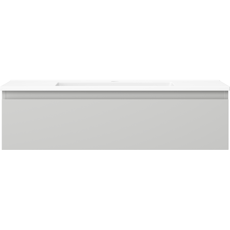 Mexen Orio 90 cm-es fürdőszobai szekrény Otis mosdóval, 1 fiók, szürke matt/fehér matt - 91A10-09023-1-BF62-W18M01