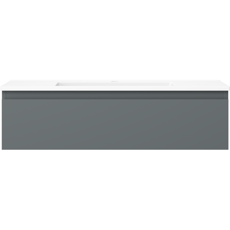Mexen Orio fürdőszobai szekrény 90 cm mosdóval Otis, 1 fiók, grafit matt/fehér matt - 91A10-09023-1-BF66-W18M01