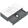 Mexen Orio fürdőszobai szekrény 90 cm mosdóval Otis, 1 fiók, grafit matt/fehér matt - 91A10-09023-1-BF66-W18M01