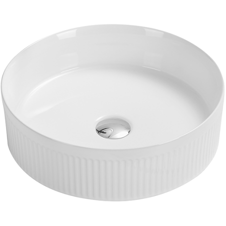 Mexen Grovo lavoar deasupra blatului cu caneluri 39 x 39 cm, alb - 22303900