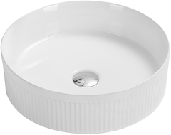 Mexen Grovo lavoar deasupra blatului cu caneluri 39 x 39 cm, alb - 22303900