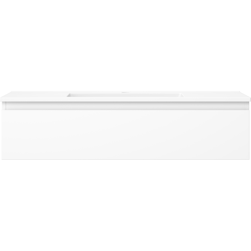 Mexen Orio 100 cm-es fürdőszobai szekrény Otis mosdóval, 1 fiók, fehér matt - 91A10-10023-1-BF01-W18M01