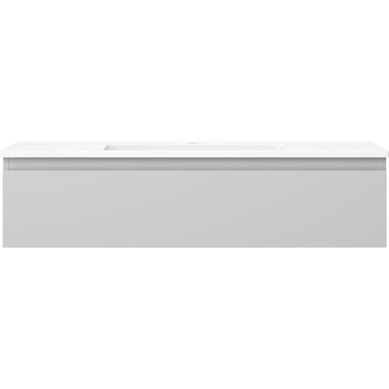 Mexen Orio 100 cm-es fürdőszobaszekrény Otis mosdóval, 1 fiók, szürke matt/fehér matt - 91A10-10023-1-BF62-W18M01