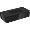 Mexen Orio dulap baie 100 cm cu lavoar Otis, 1 sertar, negru lucios/negru mat - 91A10-10023-1-BF70-W18M71