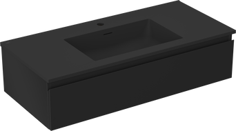 Mexen Orio dulap baie 100 cm cu lavoar Otis, 1 sertar, negru mat - 91A10-10023-1-BF71-W18M71