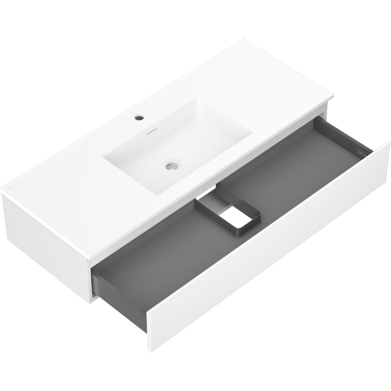 Mexen Orio dulap baie 120 cm cu lavoar Otis, 1 sertar, alb mat - 91A10-12023-1-BF01-W18M01