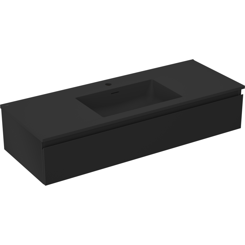 Mexen Orio dulap baie 120 cm cu lavoar Otis, 1 sertar, negru mat - 91A10-12023-1-BF71-W18M71