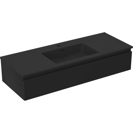 Mexen Orio dulap de baie 120 cm cu lavoar Otis, 1 sertar, negru mat - 91A10-12023-1-BF71-W18M71