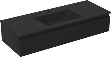 Mexen Orio dulap de baie 120 cm cu lavoar Otis, 1 sertar, negru mat - 91A10-12023-1-BF71-W18M71