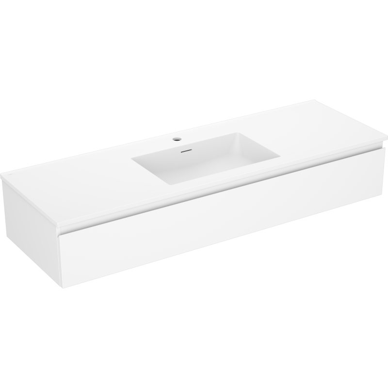 Mexen Orio dulap de baie 140 cm cu lavoar Otis, 1 sertar, alb mat - 91A10-14023-1-BF01-W18M01