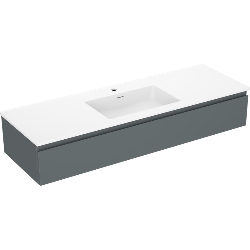 Mexen Orio dulap baie 140 cm cu lavoar Otis, 1 sertar, grafit mat/alb mat - 91A10-14023-1-BF66-W18M01