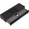 Dulap de baie Mexen Orio 140 cm cu chiuvetă Otis, 1 sertar, negru lucios/negru mat - 91A10-14023-1-BF70-W18M71