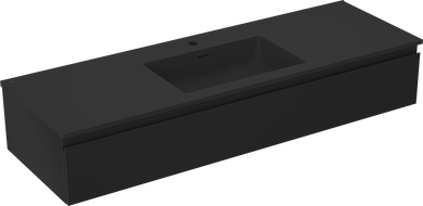 Mexen Orio dulap baie 140 cm cu lavoar Otis, 1 sertar, negru mat - 91A10-14023-1-BF71-W18M71