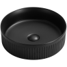 Mexen Grovo chiuvetă pe blat canelată 39 x 39 cm, negru mat - 22303985