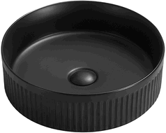 Mexen Grovo chiuvetă pe blat canelată 39 x 39 cm, negru mat - 22303985