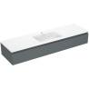 Mexen Orio fürdőszobai szekrény 160 cm mosdókagylóval Otis, 1 fiók, grafit matt/fehér matt - 91A10-16023-1-BF66-W18M01