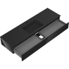 Mexen Orio dulap baie 160 cm cu lavoar Otis, 1 sertar, negru lucios/negru mat - 91A10-16023-1-BF70-W18M71