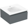 Mexen Orio dulap de baie 50 cm cu lavoar Vela, 1 sertar, grafit mat/alb mat - 91A10-05023-1-BF66-W23M01