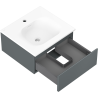 Mexen Orio fürdőszobai szekrény 50 cm Vela mosdóval, 1 fiók, grafit matt/fehér matt - 91A10-05023-1-BF66-W23M01
